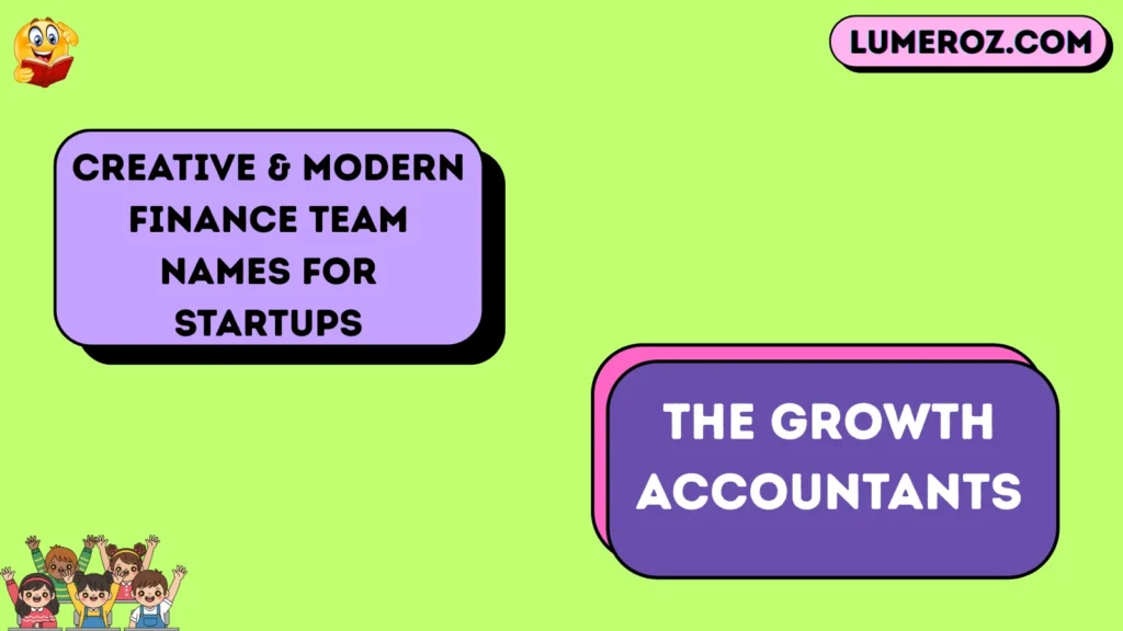 Creative & Modern Finance Team Names for Startups