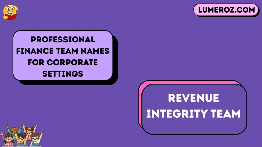 Professional Finance Team Names for Corporate Settings