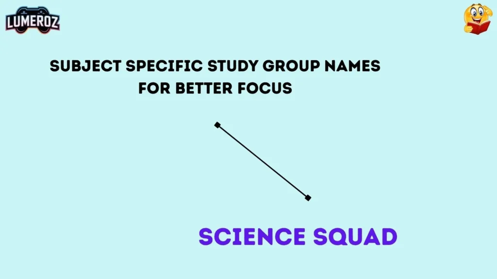 Subject-Specific Study Group Names for Better Focus

