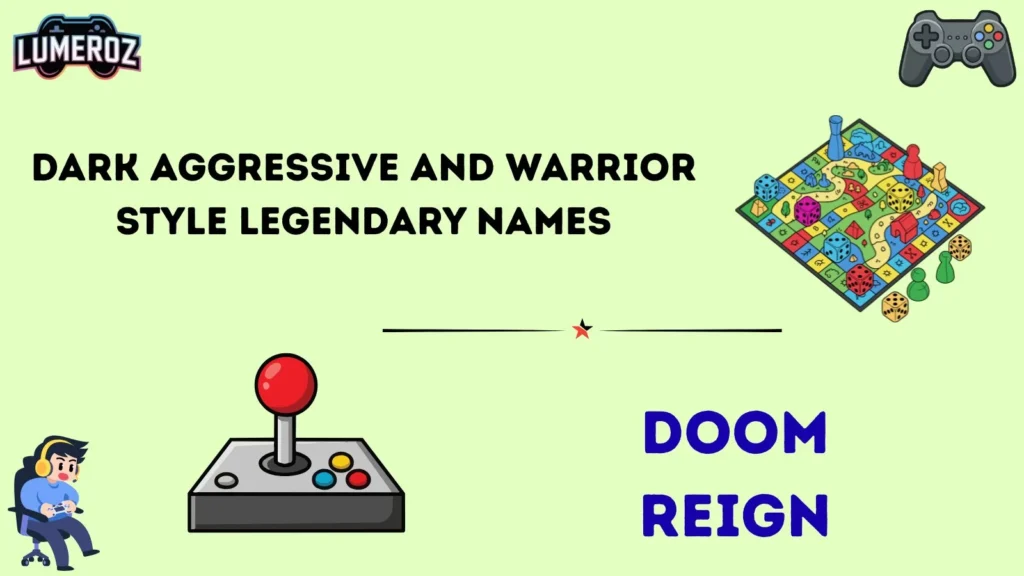 Dark Aggressive and Warrior Style Legendary Names