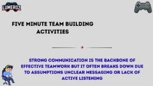 Five minute team building activities