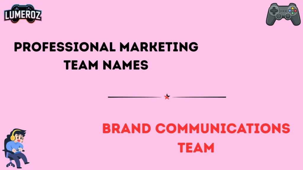 Professional Marketing Team Names