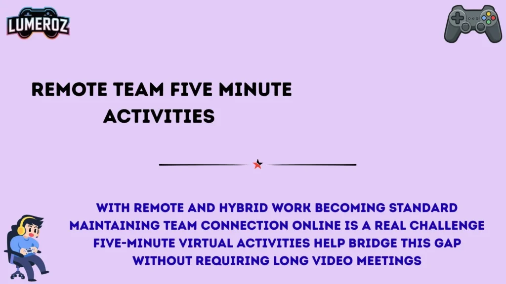 Remote Team Five-Minute Activities 
