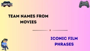 Team names from movies