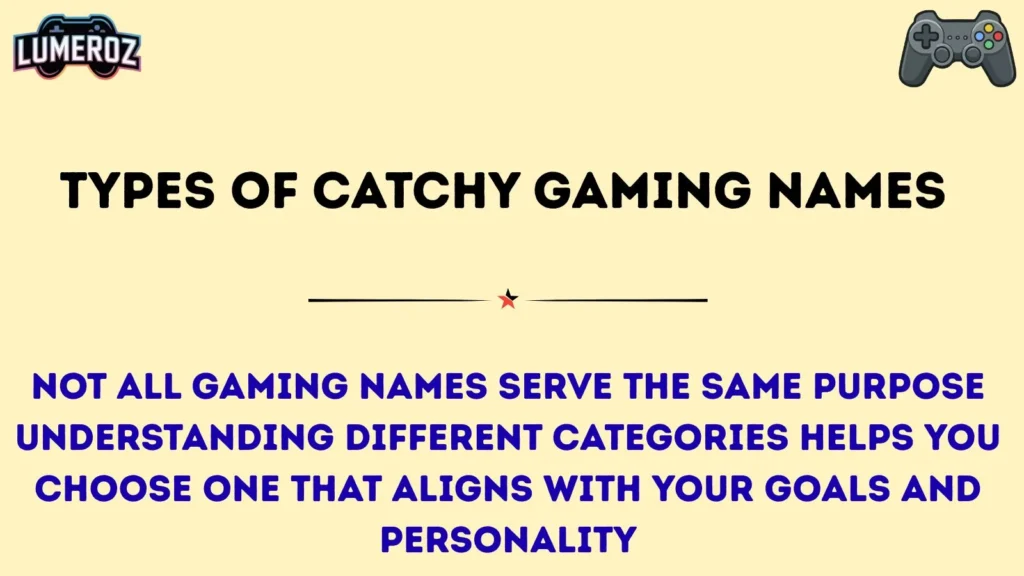Types of Catchy Gaming Names