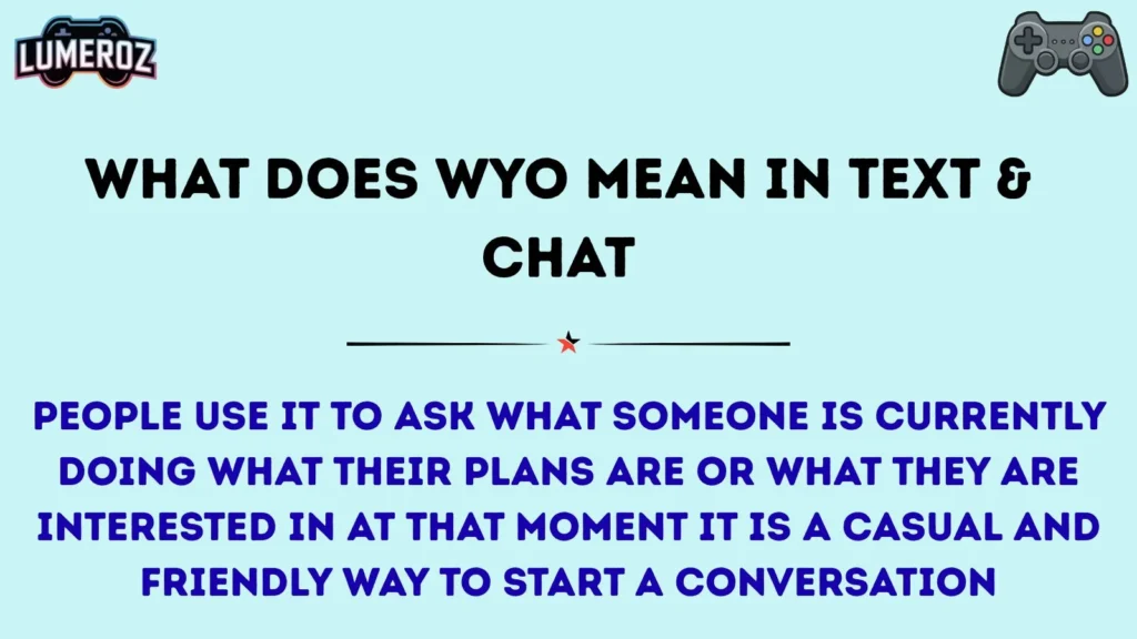 What Does WYO Mean in Text & Chat