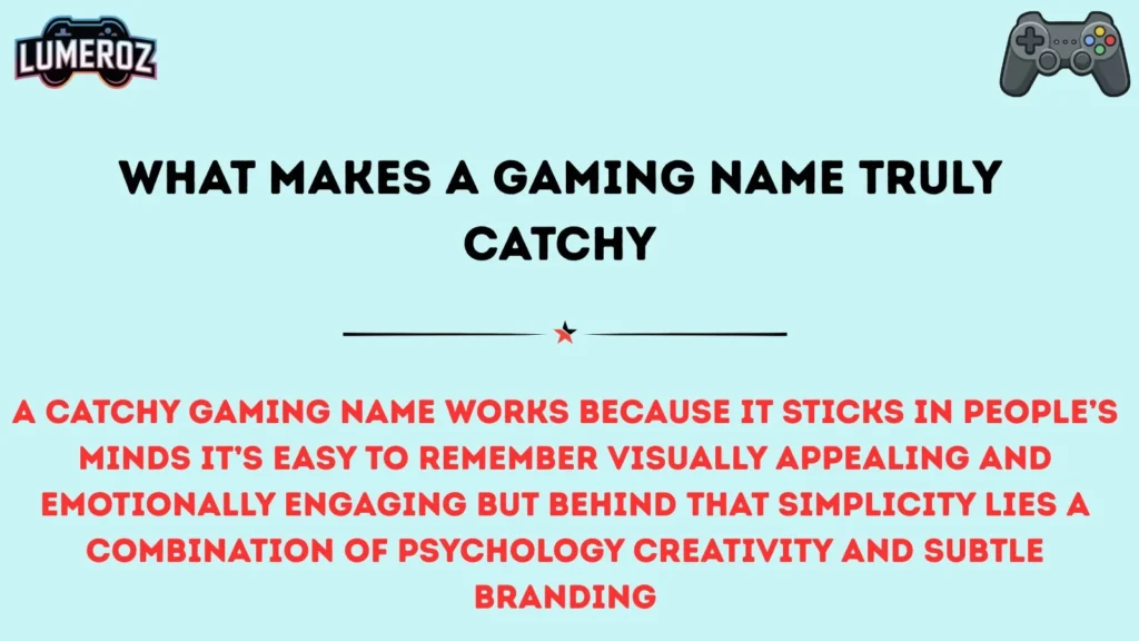 What Makes a Gaming Name Truly Catchy
