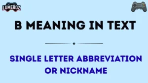 b meaning in text