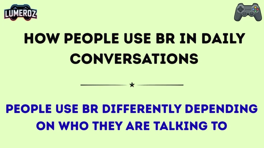 How People Use BR in Daily Conversations