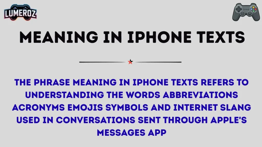 meaning in iphone texts