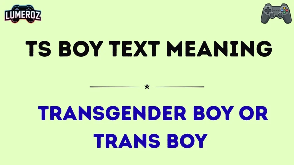 ts boy text meaning