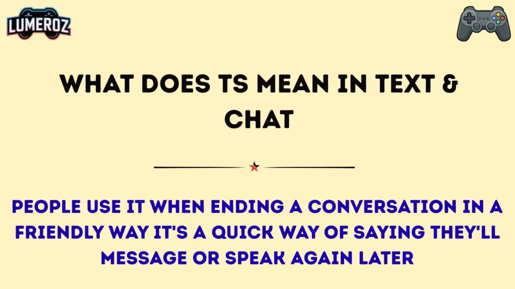 What Does TS Mean in Text & Chat