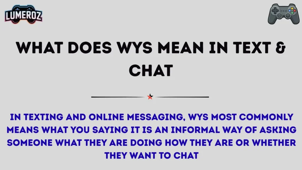 What Does WYS Mean in Text & Chat