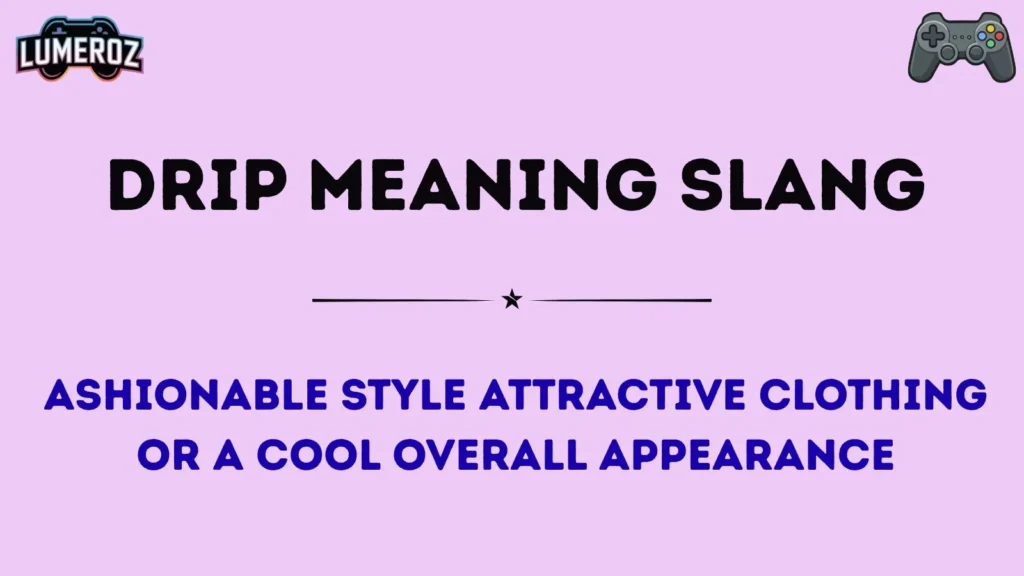 drip meaning slang