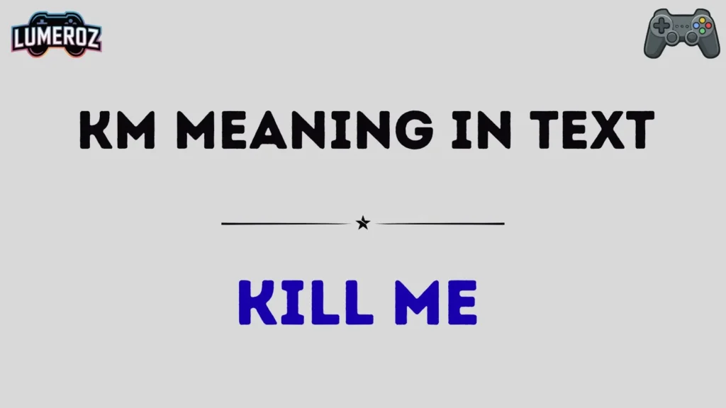 km meaning in text