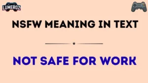 nsfw meaning in text