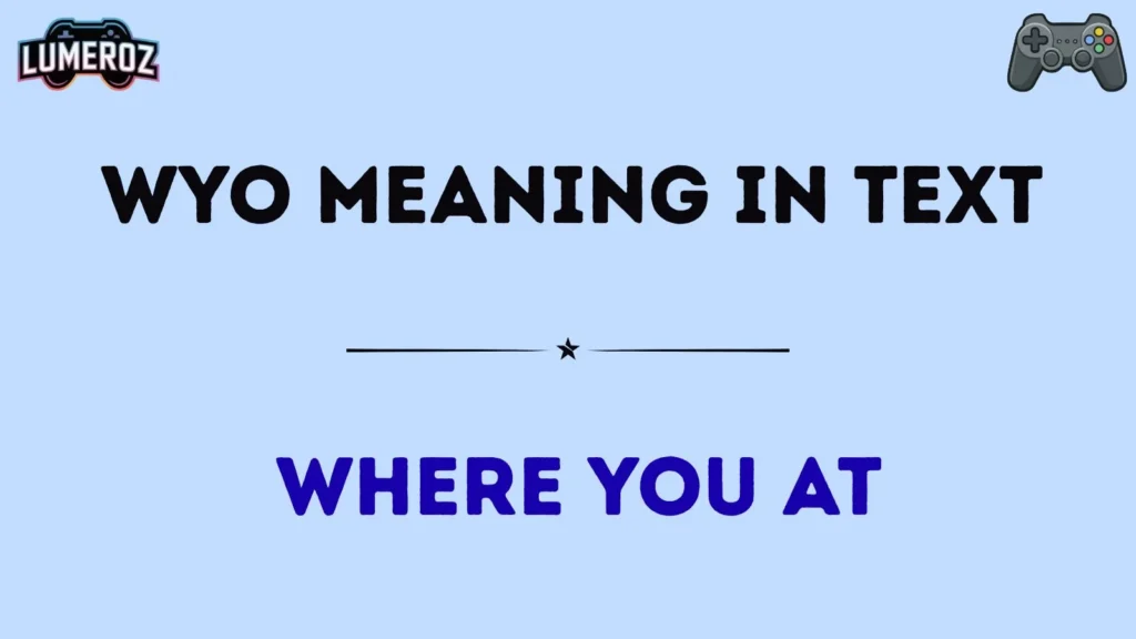 wyo meaning in text